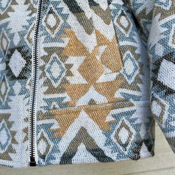 Aztec crop moto zip up jacket - Picture 2 of 7